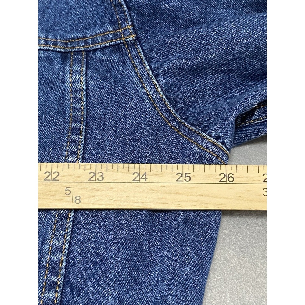 Casual Pointe Mens Denim Trucker Jacket Blue XL Vintage Relaxed Fit Cotton - Picture 9 of 12